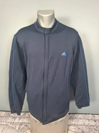 Veste légère Adidas vintage/ homme - taille L / bleu foncé - floqué (331)