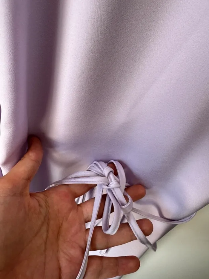 👗magnifique robe Asos design taille 40- mi-longue cache-cœur- Lilas- très bon état - photo numéro 7