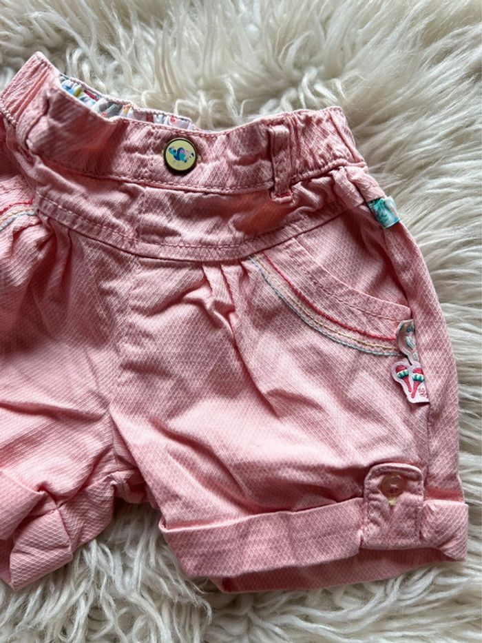 Fille 👧🏻 Short rose sergent major 6 mois - photo numéro 3