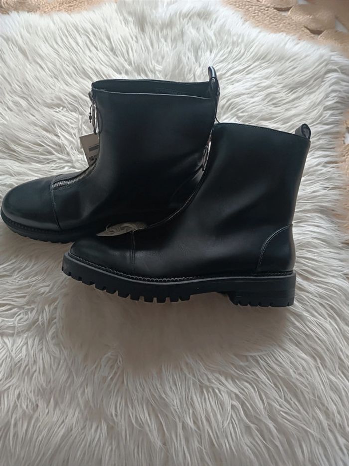 Bottines noires zip à l'avant Taille 40 Pimkie Neuf avec étiquette - photo numéro 3