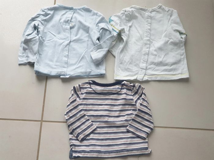 3 t-shirts manche longue 9 mois - photo numéro 5