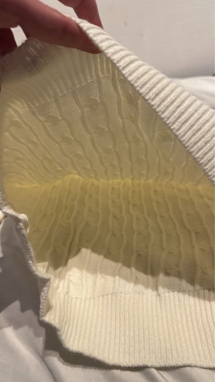 Pull Torsadé Ralph Lauren Beige Creme - photo numéro 4