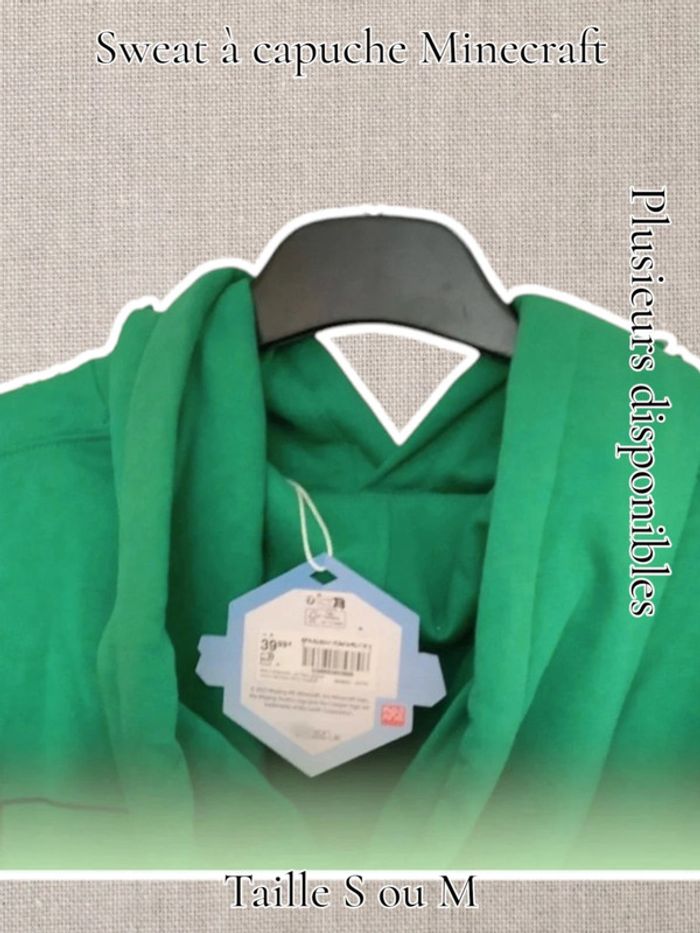 Sweat à capuche Minecraft - De chez Celio - Taille S ou M - Neuf - photo numéro 3