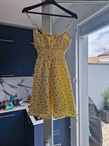 Robe été jaune fleurie