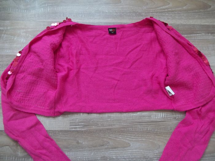 Boléro tricot et sequins rose SoHo 140 - photo numéro 3