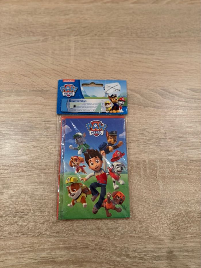 Carte invitation Paw Patrol