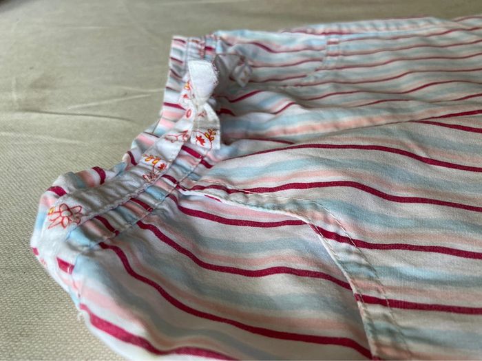 Pantalon pantacourt rayé rose 12 mois Tout Simplement - photo numéro 2