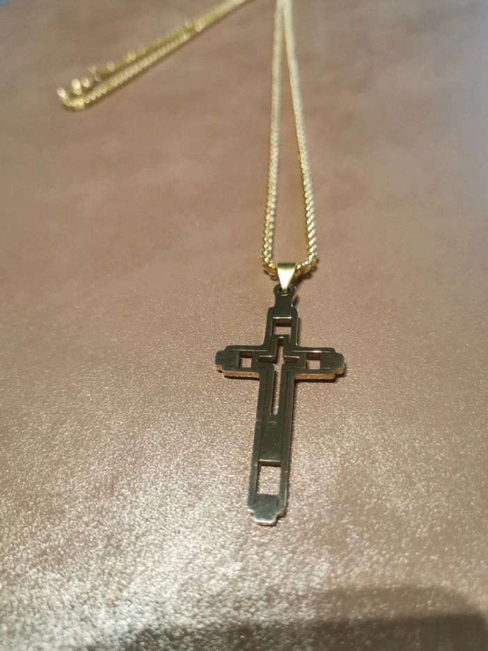 Collier et pendentif spirituel croix chrétienne - photo numéro 2