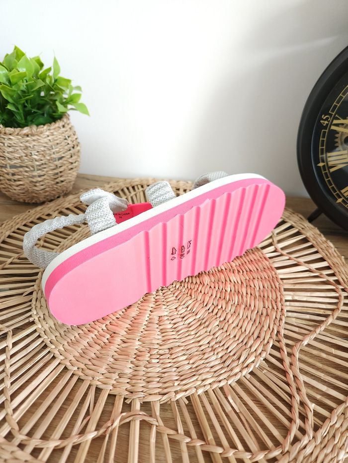 Sandales à bride arrière Argentée/Rose fushia Billieblush Pointure 35 - photo numéro 5