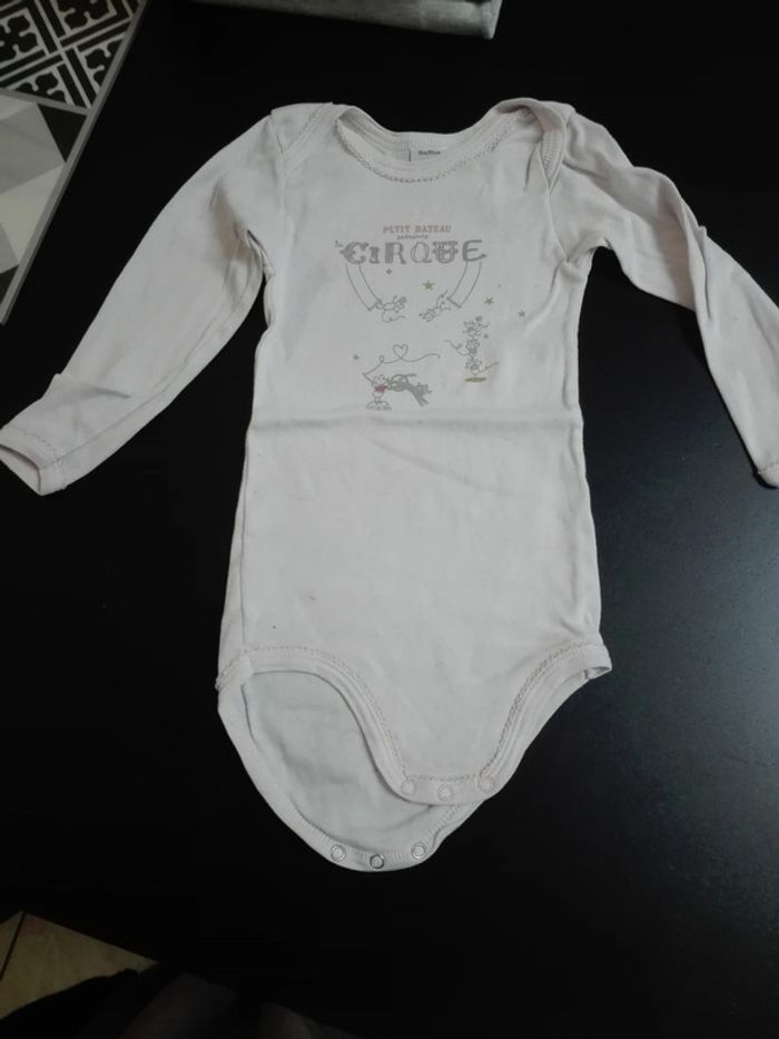 Body bodie petit bateau rose cirque bébé fille 18 mois