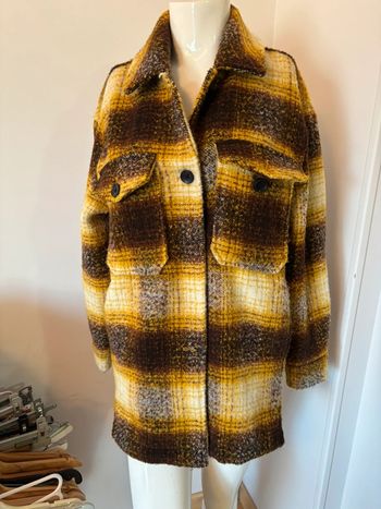 Veste à carreaux en laine