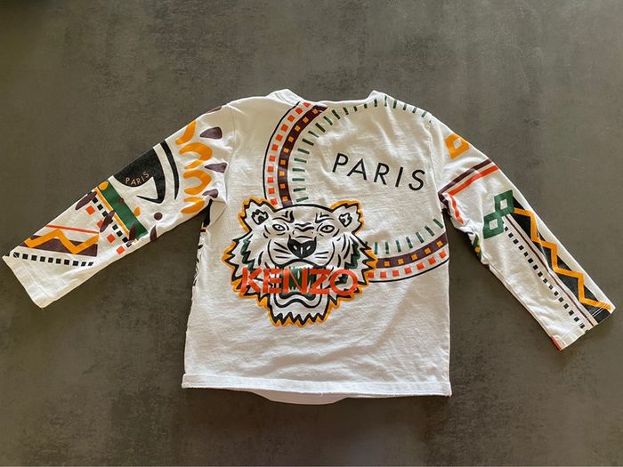 T-shirt longues manches blanc Kenzo 6 ans/116 cm - photo numéro 4