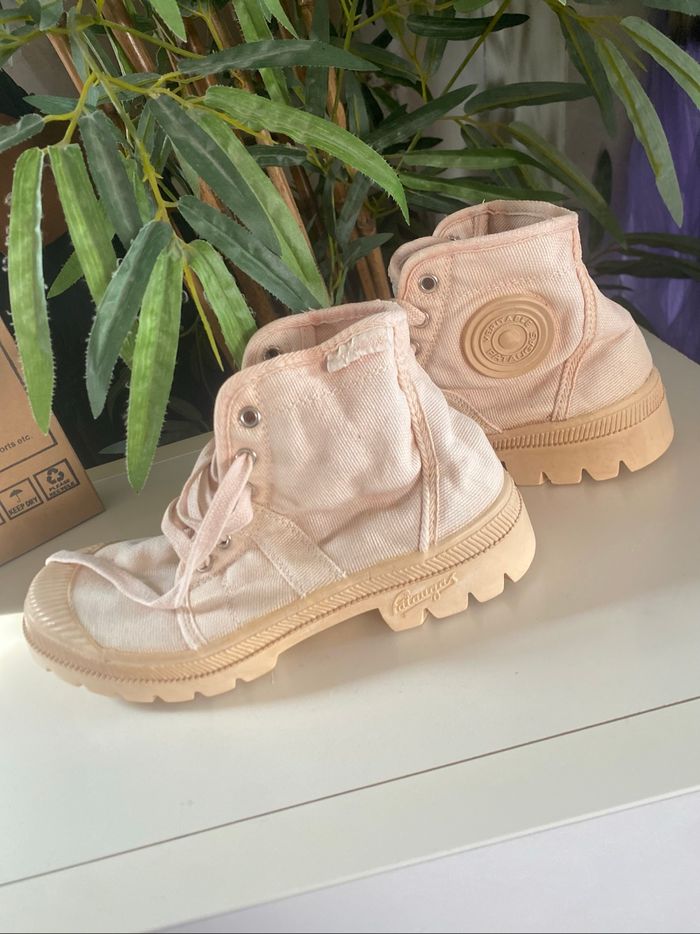 Pataugas original avec revers 37 toile beige - photo numéro 4