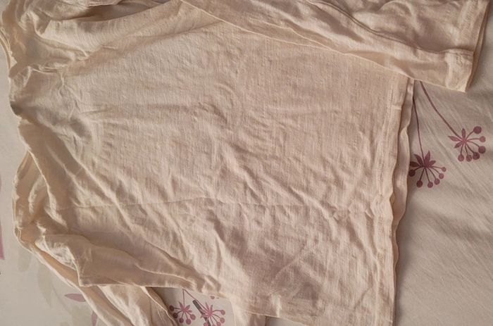 Tee-shirt ML blanc cassé avec sequins - photo numéro 2