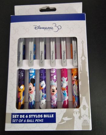 Lot collector – 6 stylos Disneyland Paris – Édition limitée 30 ans ✨