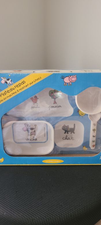 Coffret repas mélamine ferme 4 pièces pour enfant - La Chaise Longue