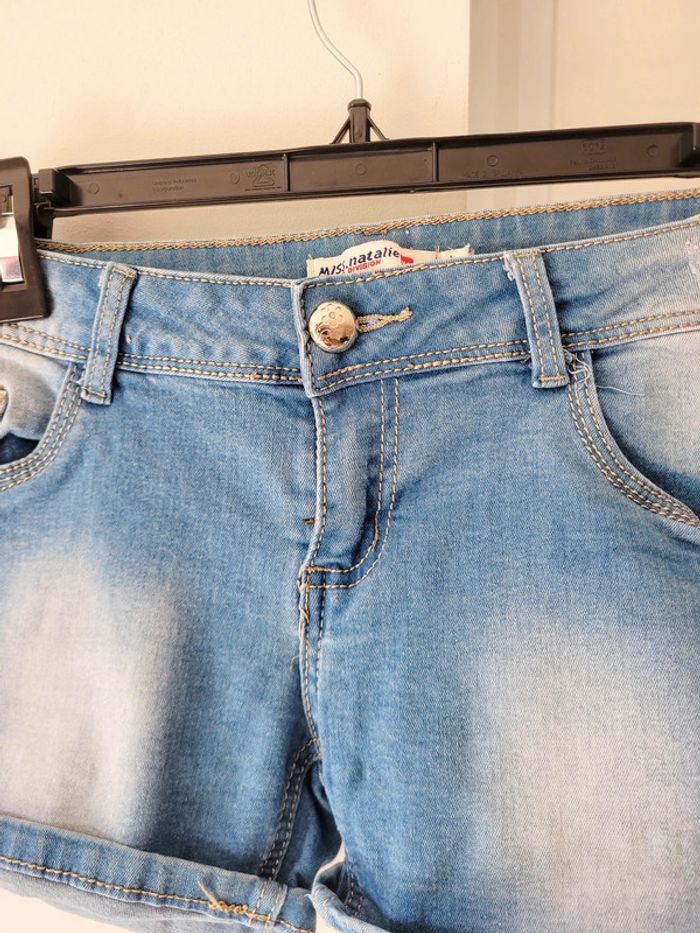 Short en Jean Femme Miss Natalie – Taille L – Très Bon État - photo numéro 2