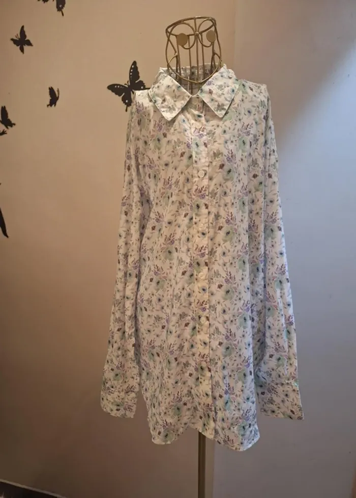 Chemise blanche fleurie - White icy