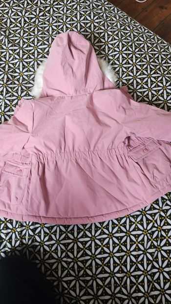 Manteau rose fille 