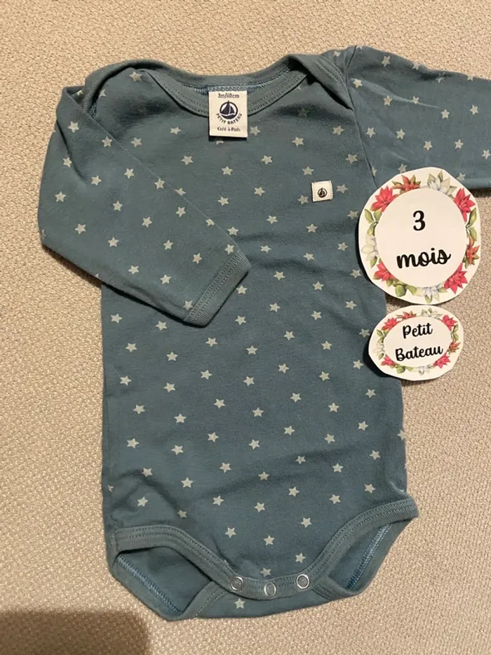 Body petit bateau 3 mois manches longues - photo numéro 2