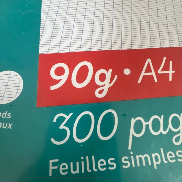 Feuilles simples perforées grand carreaux - photo numéro 3