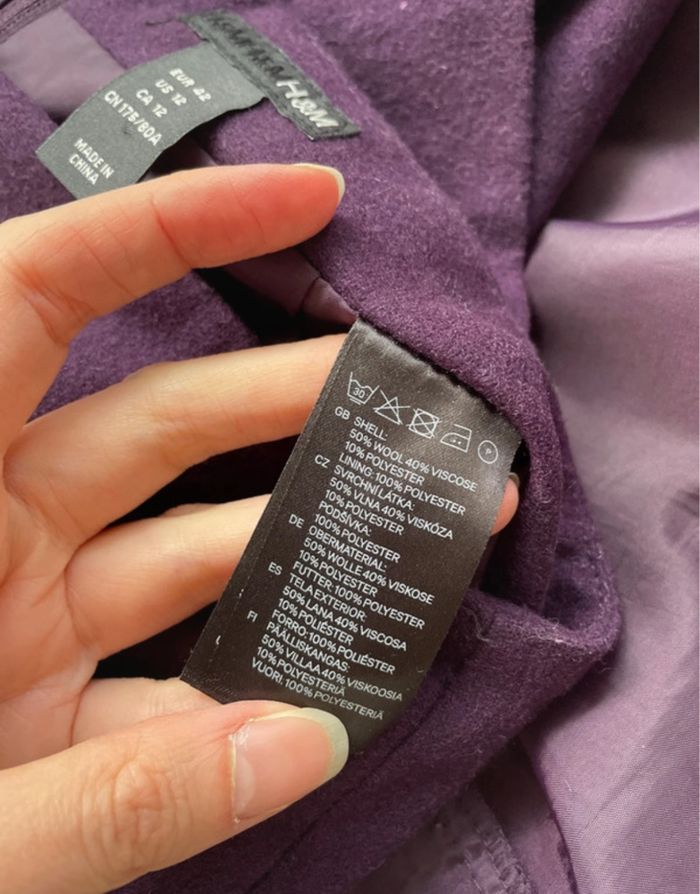 Mini jupe violette laine 42 - photo numéro 4