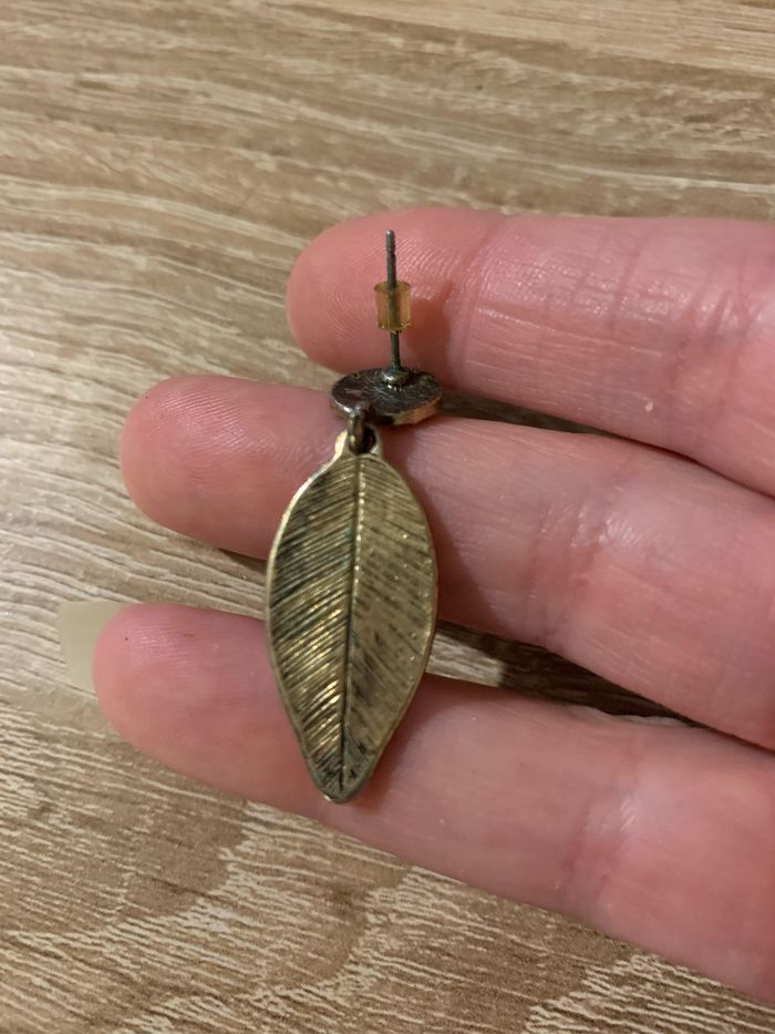 Boucles d’oreilles feuille - photo numéro 4