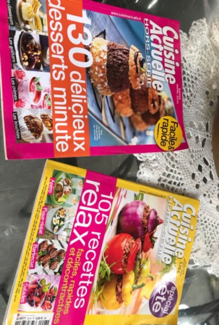 # Lot 2 magazine cuisine actuelle avec des centaines de recettes