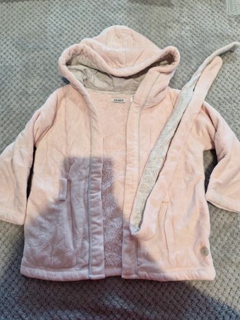 Superbe robe de chambre Okaïbi fille 2 ans rose chaude