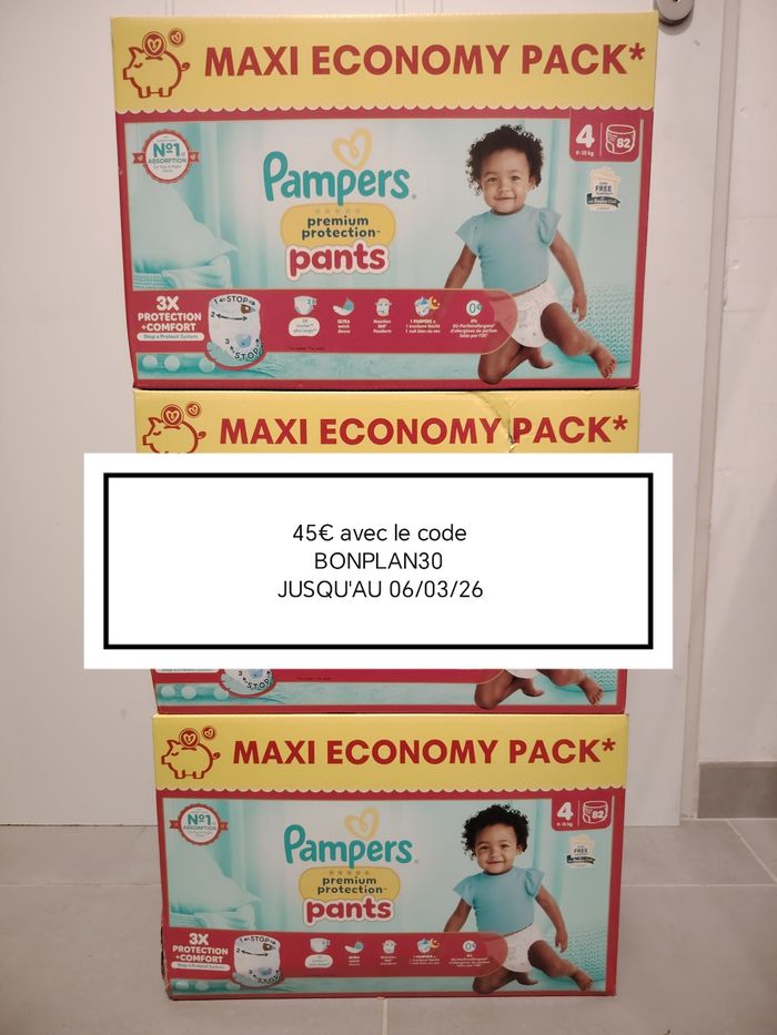 246 couches pampers premium protection en taille 4