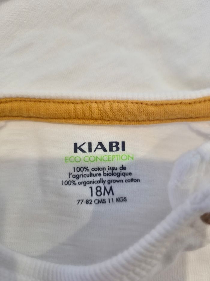 Tee-shirt manches courtes blanc, Kiabi, 18 mois. - photo numéro 3