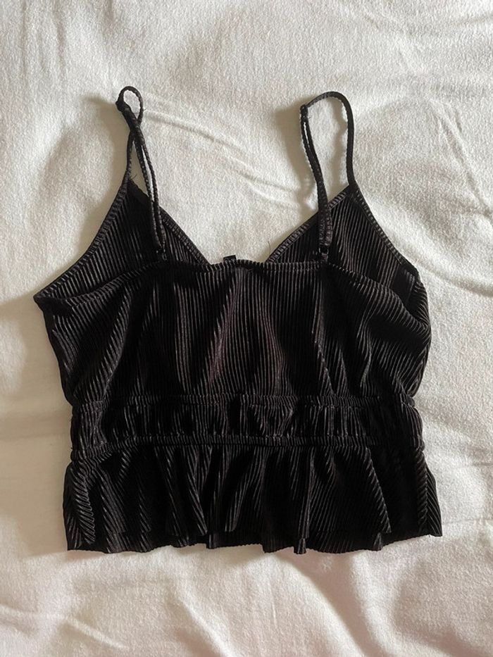 Crop top cache cœur côtelé - photo numéro 3