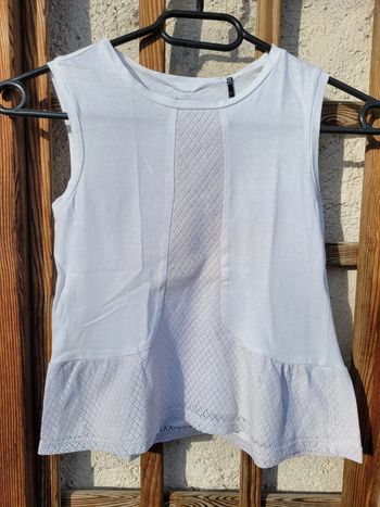 Très beau haut sans manches IKKS blanc, 6 ans
