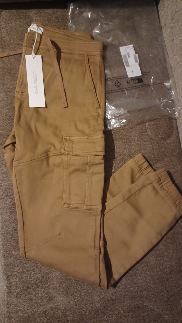 Pantalon femme cargo marvin & co 38 marron neuf