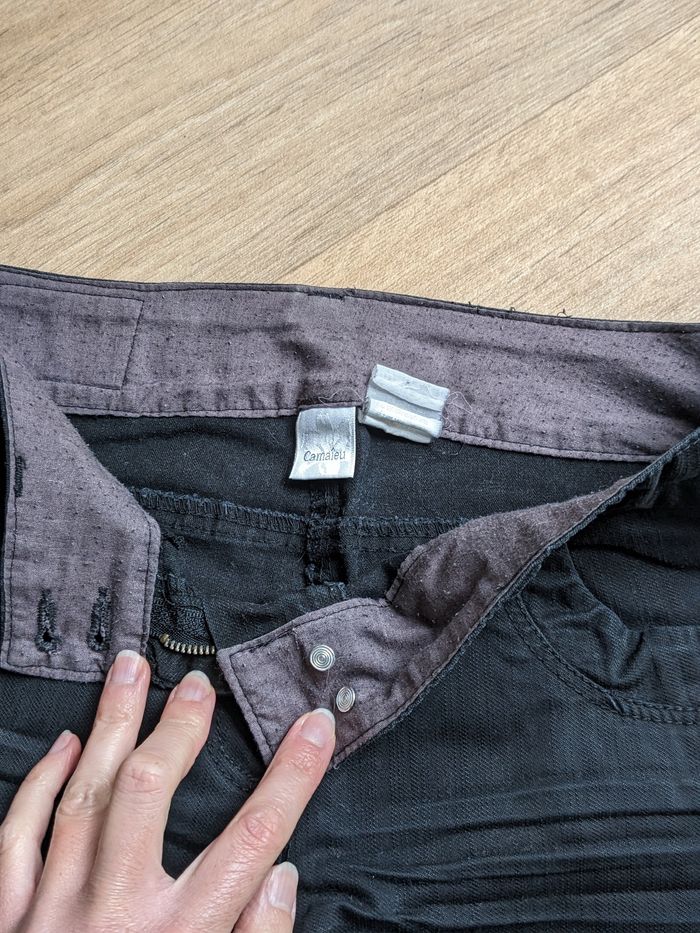 Pantalon noir effet jean camaieu 24/36 - photo numéro 4