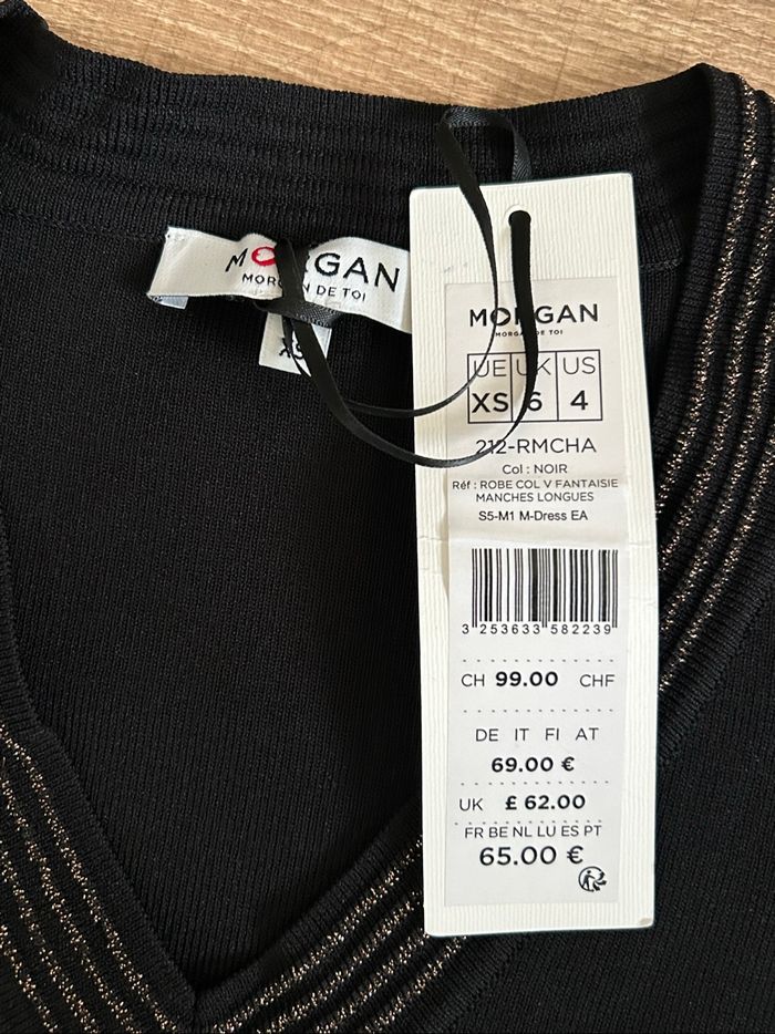 Robe noire neuve à manches longues Morgan taille XS (valeur 65€) - photo numéro 9