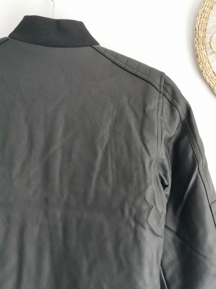 Blouson noir esprit motard Vertbaudet 8 Ans - photo numéro 9
