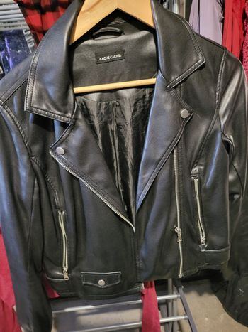 Veste simili cuir noire pour femme Cache Cache taille 36