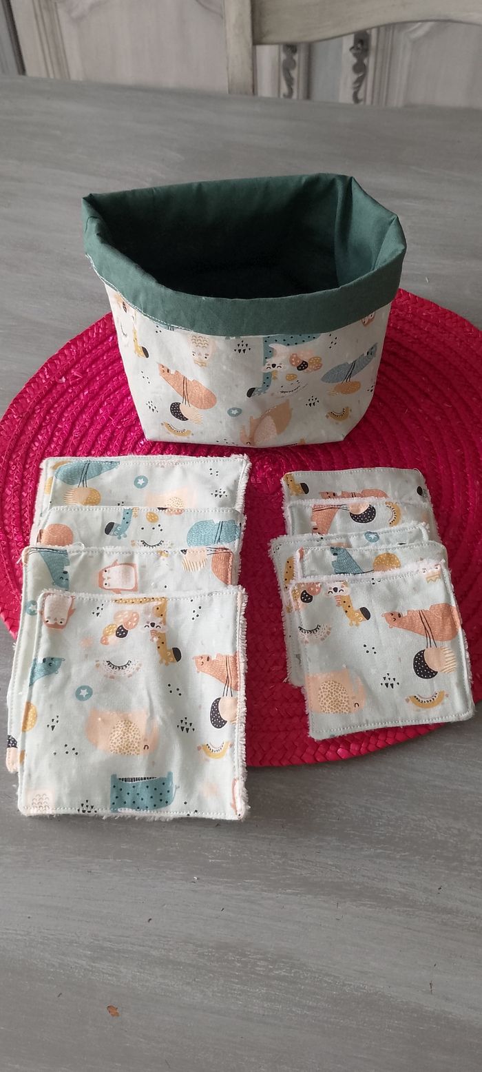 Panière plus lingettes bambou éponge - photo numéro 2