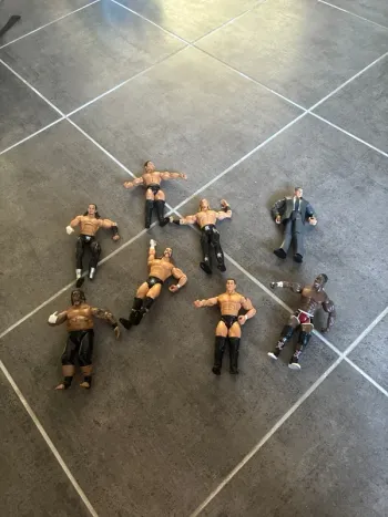 Lot de 8 figurines catch WWE jakks Pacific 2003 2004 et 2005