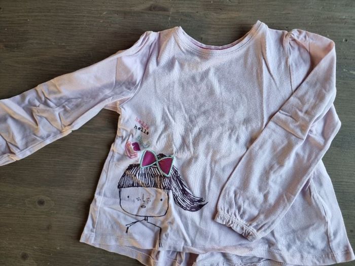 Tee-shirt fille, manches longues, 3 ans, de marque vertbaudet
