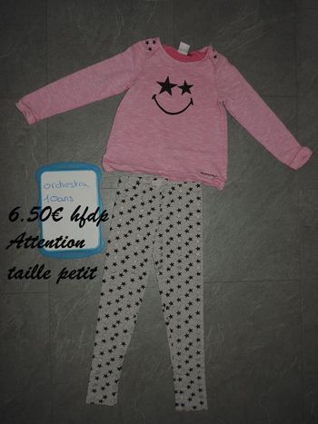 pyjama orchestra noté 10 ans mais taille petit