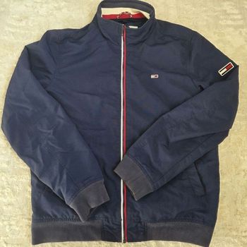Veste Homme type Harrington Tommy Hilfiger Taille L Bleu marine État proche du neuf