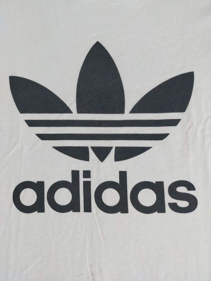 Tee-shirt manches courtes blanc Adidas garçon 7/ 8ans - photo numéro 2