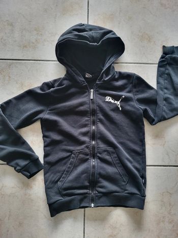Puma- gilet à capuche zippé noir 11-12 ans