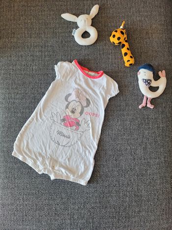 Combishort/barboteuse fille Minnie 12 mois