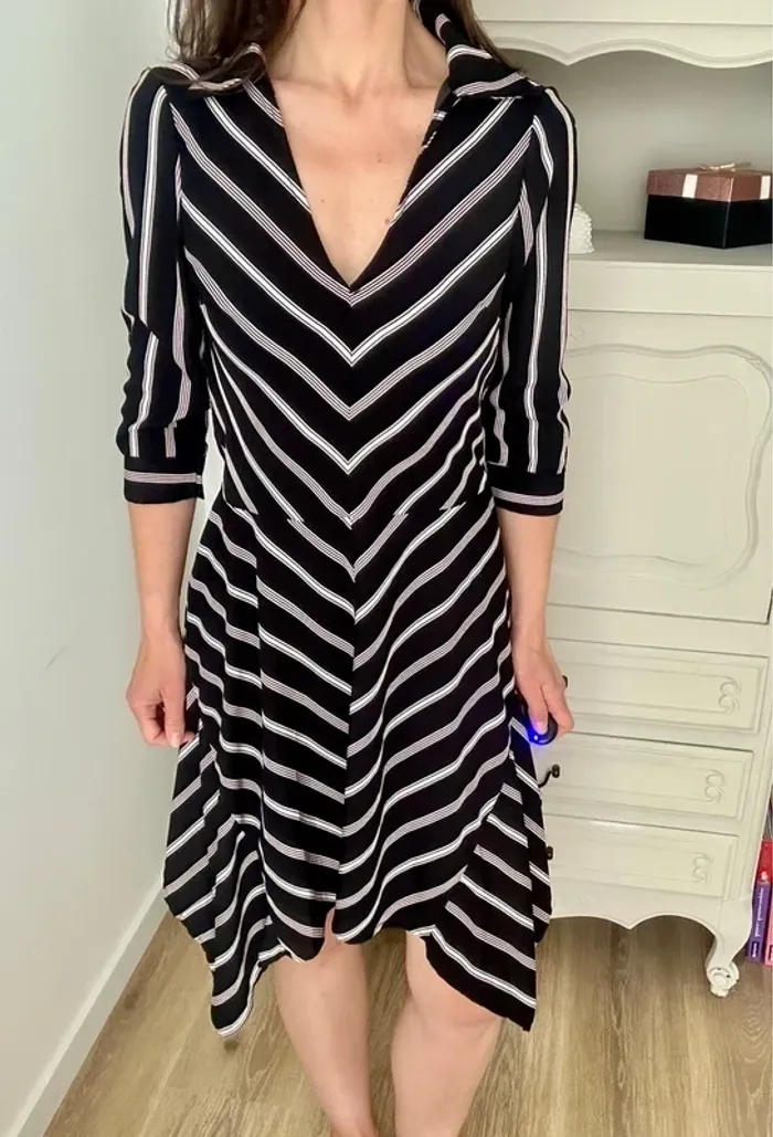 Robe Morgan rayures noir & blanc – Taille 36 – Excellent état
