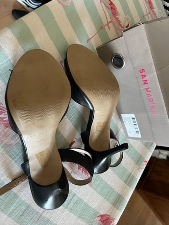 Chaussures cuir noir San marina 38 - photo numéro 5