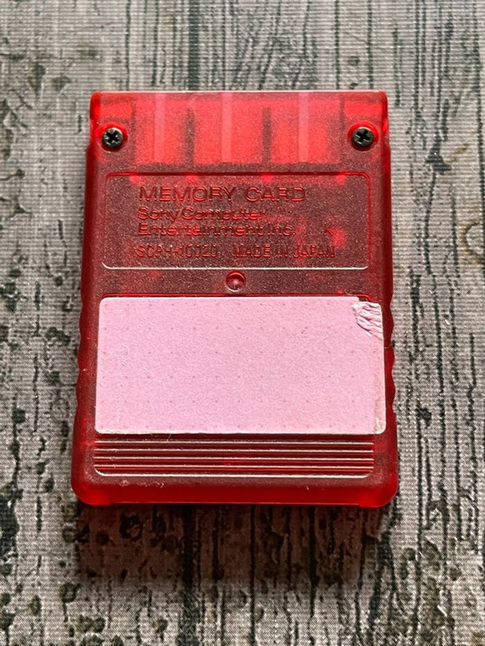 Carte Memoire 8MB Sony Playstation 2 PS2 officielle rouge transparente - photo numéro 2
