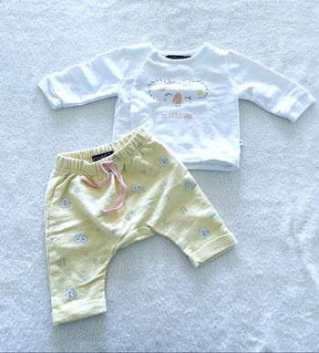 ensemble jogging et tee-shirt manches longues « In Extenso » taille 3 mois